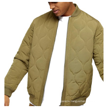 Stand up new style warm outdoor quilted casual jacket for men